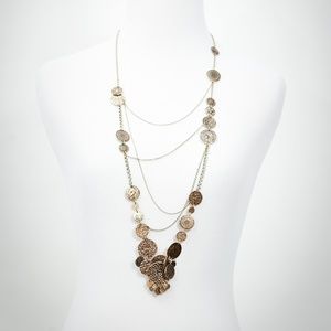 Multilayered coin necklace